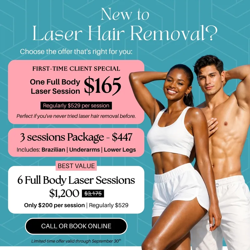 New to laser hair removal? Laser hair removal offers at Sasha Beauty